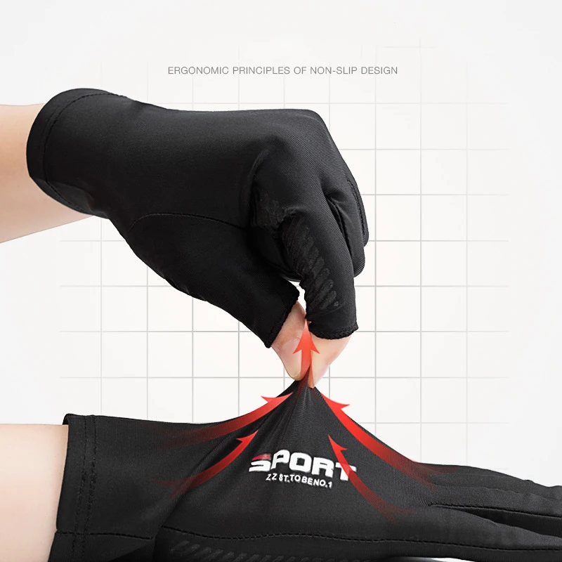 Ice Silk Halffinger Cycling Gloves for Men Women Outdoor Sports Fitness - alternate view