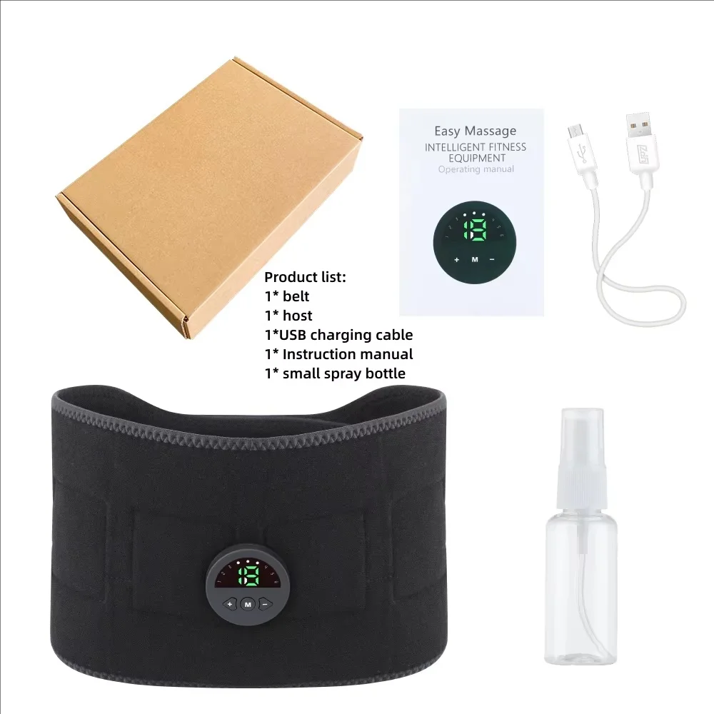 EMS Abdominal Muscle Toning Belt – 6-Mode Rechargeable Stimulator - color options