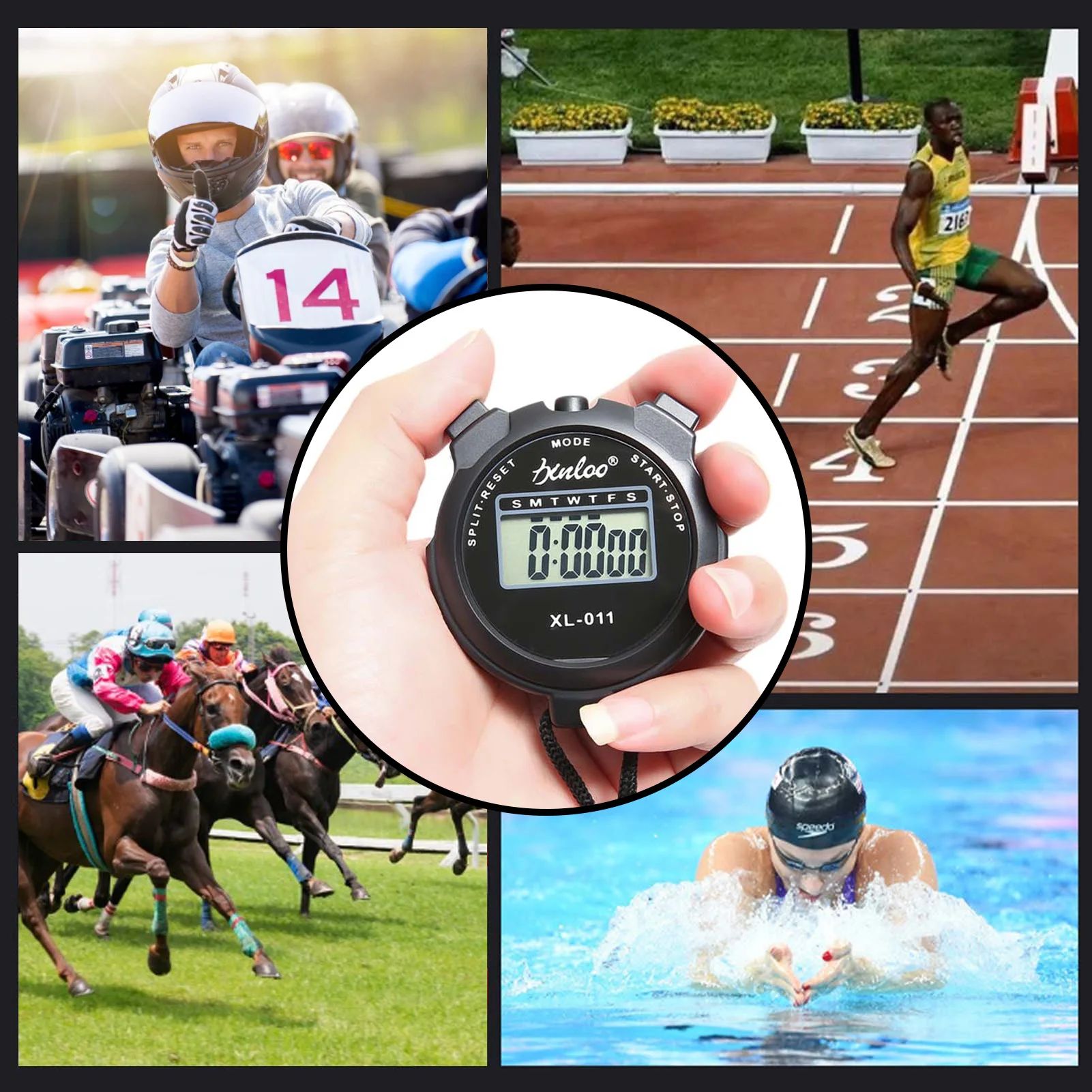 Digital Sports Stopwatch – Interval & Countdown Timer for Training - in use