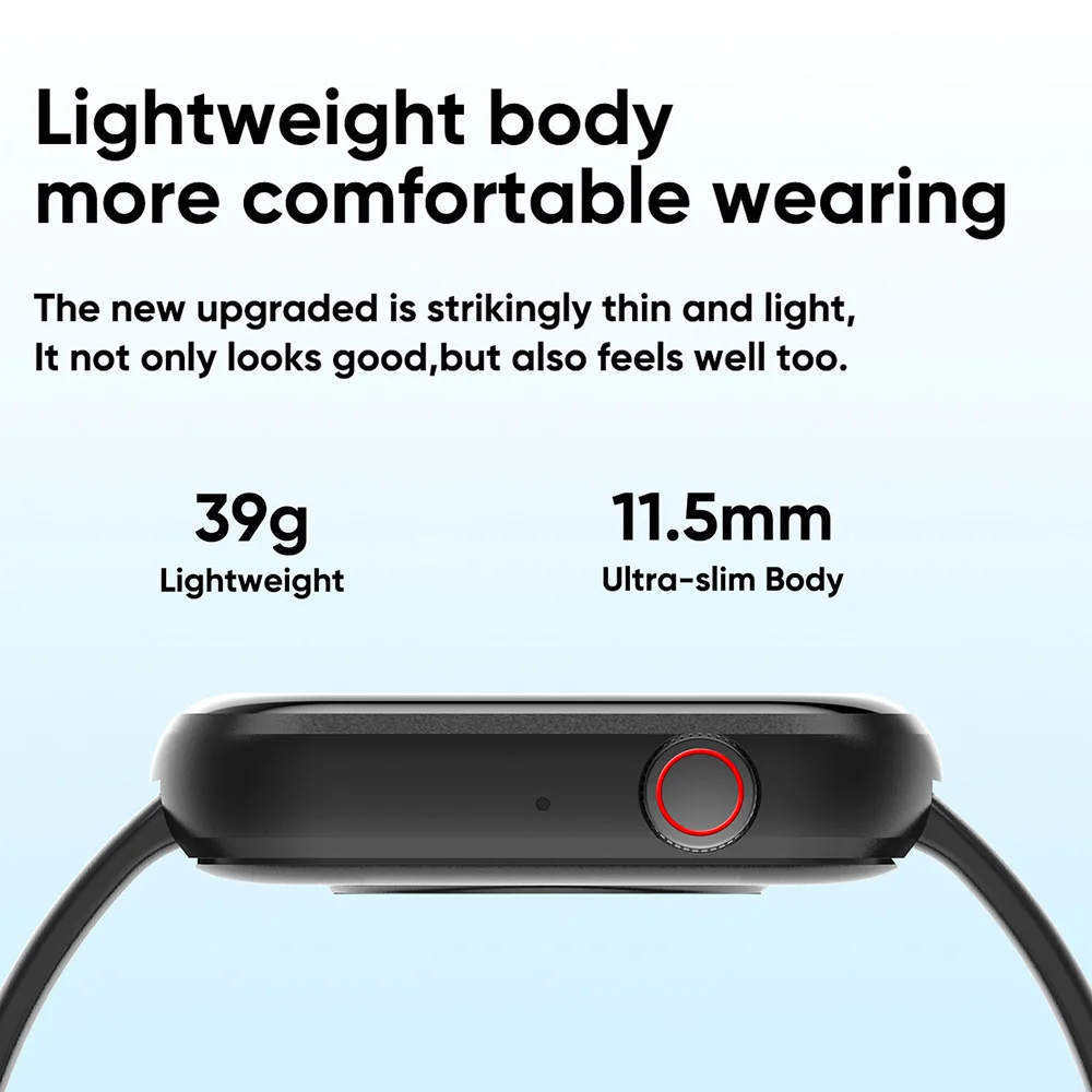 Life3 Square Smart Watch for Women BT Calling Heart Rate Monitor - close-up detail