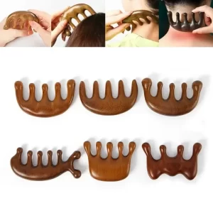 Gua Sha Massage Comb – Wide-Tooth Scalp & Facial Massage Tool