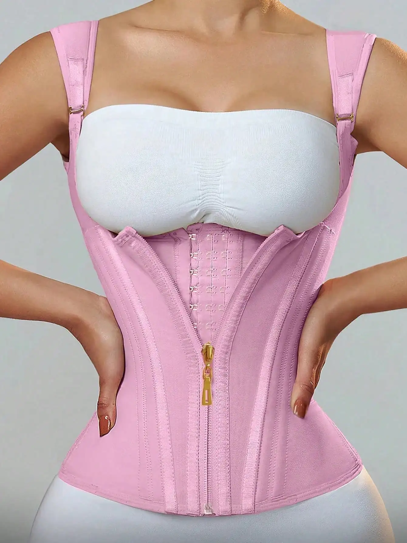 Fajas Colombianas Double Compression Waist Trainer Corset with Zipper - color options