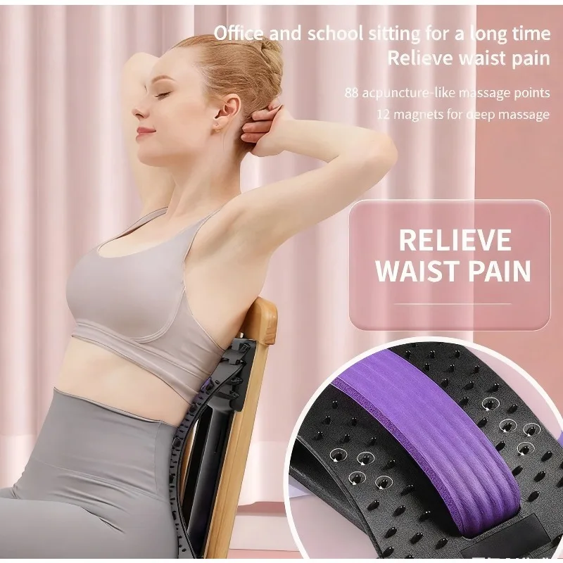 Lumbar Back Stretcher – Multi-Level Spine Traction & Acupressure Board - close-up detail