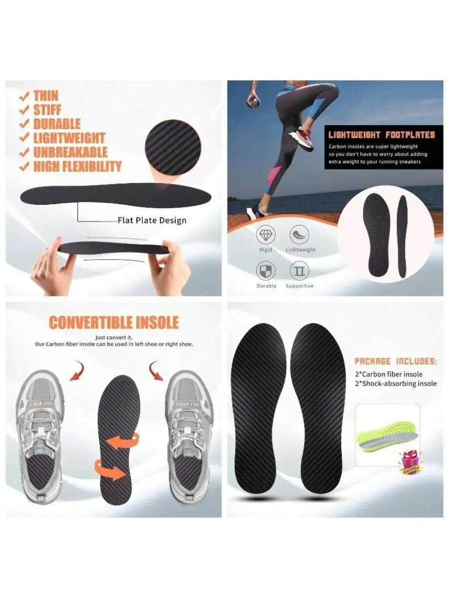 Carbon Fiber Insoles – Rigid Shoe Inserts for Turf Toe & Forefoot Pain - texture detail