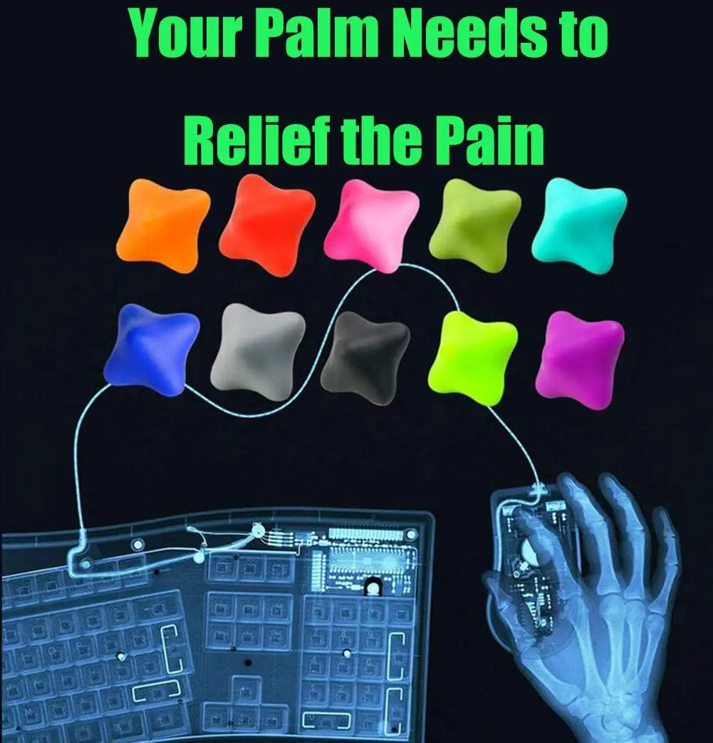 Trigger Point Massage Balls 2-Pack – Deep Tissue Foot, Back & Shoulder Relief - in use