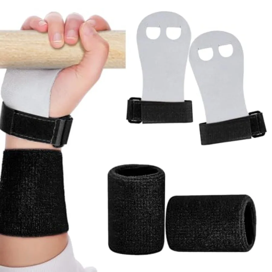 Gymnastics Hand Grips with Wrist Support – Palm Protection for Bar Work (2pcs) - detail view