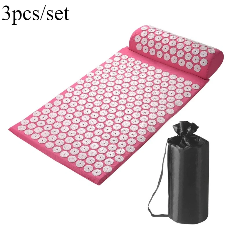Acupressure Mat & Pillow Set – 3pc Non-Slip Mat for Back Tension & Relaxation - side view