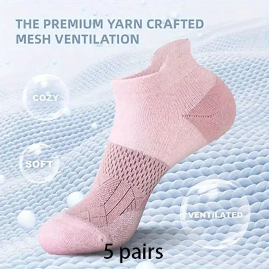 Women's Compression Low-Cut Socks – Arch Support Running Socks - texture detail