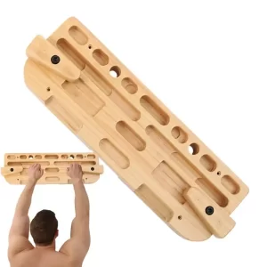 Wooden Climbing Hangboard – Non-Slip Fingerboard Grip Strength Trainer