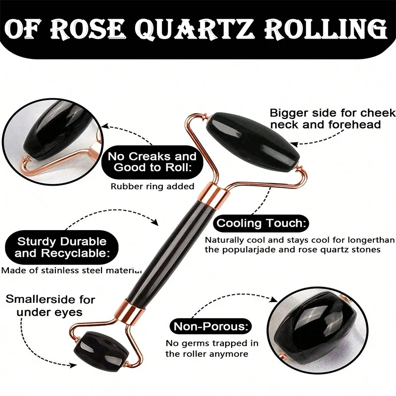 Ice Face Roller & Gua Sha Set - Cold Facial Massage & De-Puffing Tool - color options