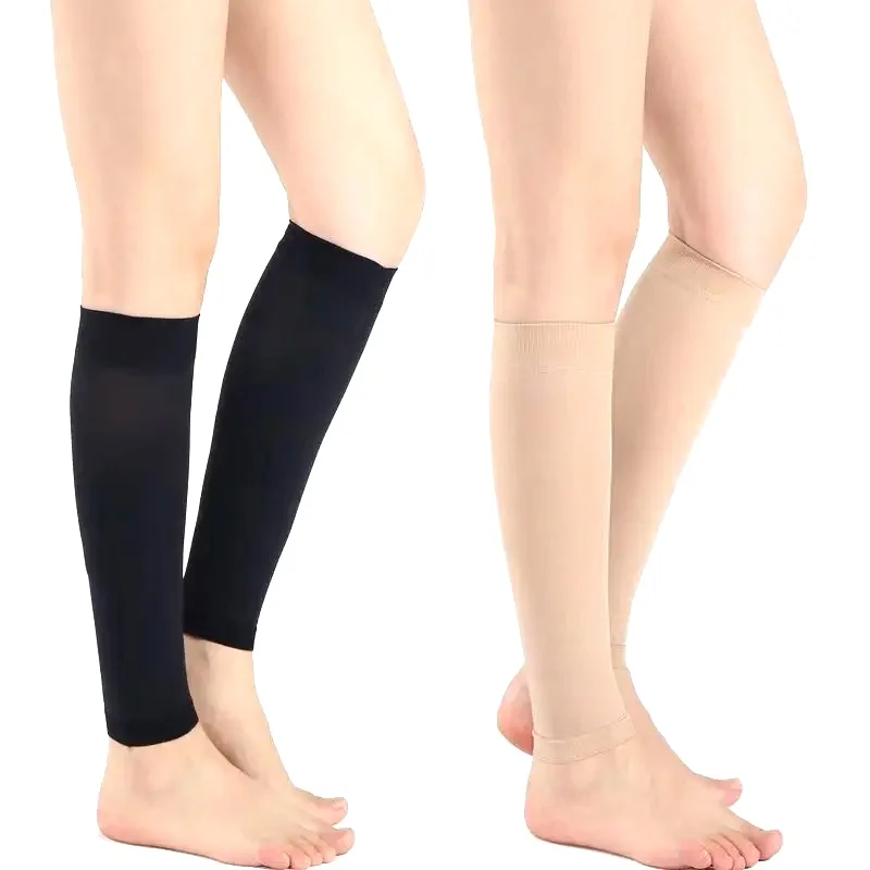 Copper Compression Socks for Women Men 20-30mm Hg Open Toe Knee - texture detail