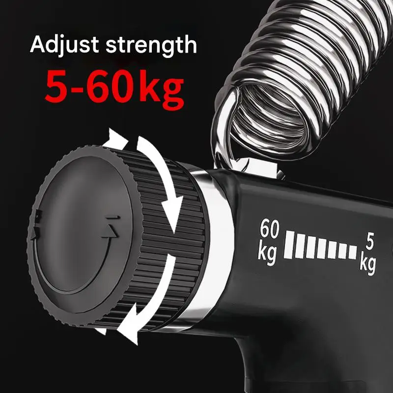 Heavy Duty Hand Gripper 5–60kg – Adjustable R-Shape Grip Trainer - close-up detail