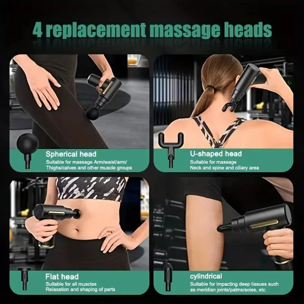 Mini Massage Gun – Portable Deep Tissue Percussion Muscle Massager - alternate view