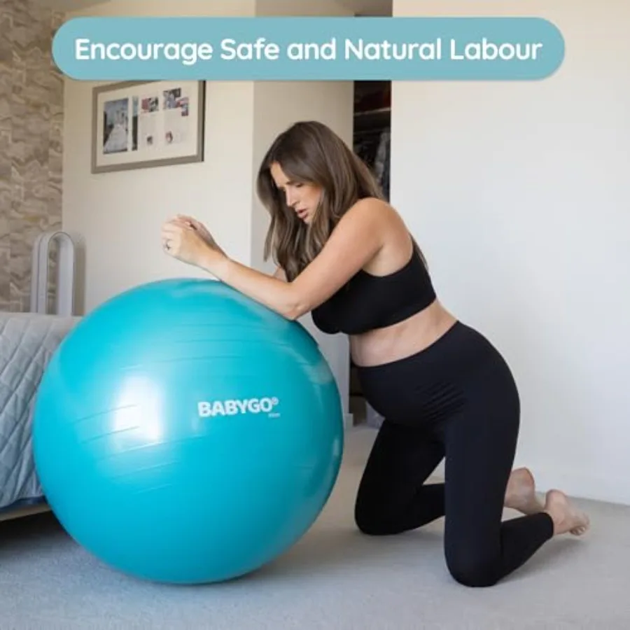 Birthing Ball with Guide Book – Pregnancy Yoga, Labour & Postnatal Exercise Ball - close-up detail
