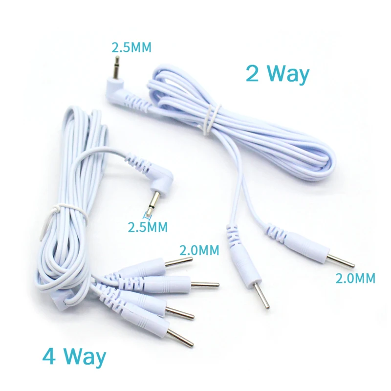 TENS Electrode Lead Wires – Replacement Jack Cables for EMS Units - size and dimensions