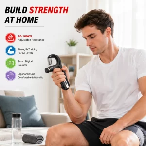 Adjustable Hand Grip Strengthener – 10–100kg Forearm Trainer