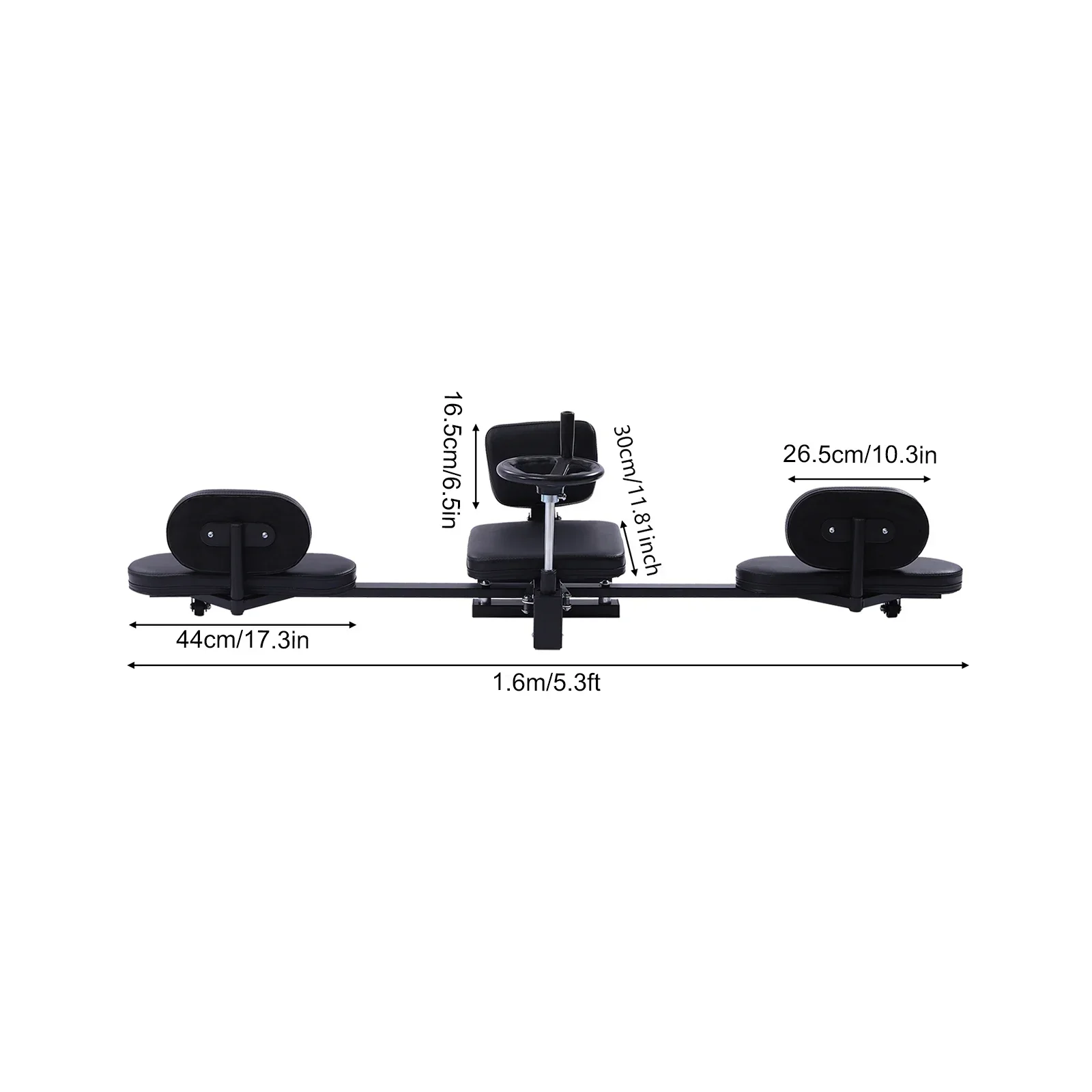 3-Bar Leg Stretcher – Heavy Duty Split Trainer for Ballet, Dance & Martial Arts - size and dimensions