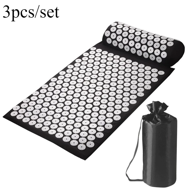 Acupressure Mat & Pillow Set – 3pc Non-Slip Mat for Back Tension & Relaxation - texture detail