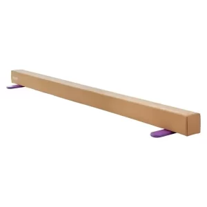 8FT Gymnastics Balance Beam – 350lb Wood-Core Floor Beam with Non-Slip Top