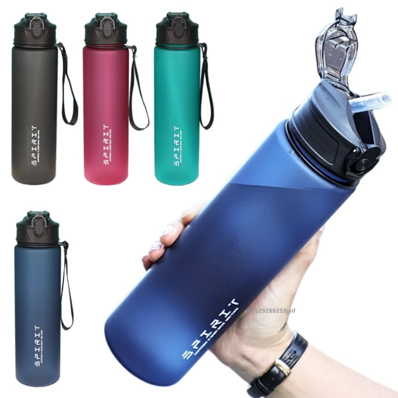 Motivational Water Bottle 750ml – Time Marker, Straw, Leak-Proof - close-up detail