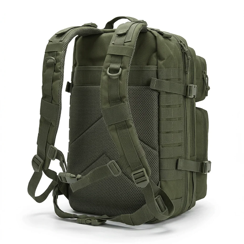 45L Tactical Gym Backpack – MOLLE Water-Resistant Training & Travel Rucksack - in use
