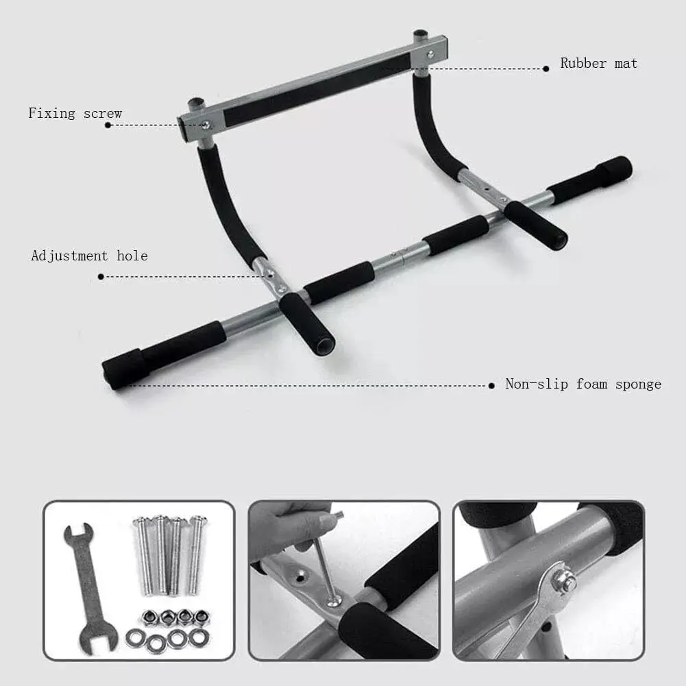 Doorway Pull-Up Bar – 330 lb Capacity, Portable Upper Body Trainer - size and dimensions