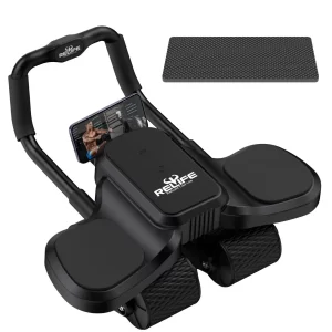 Ab Wheel Roller with Elbow Support & Knee Mat – Auto-Rebound 4-Wheel Core Trainer