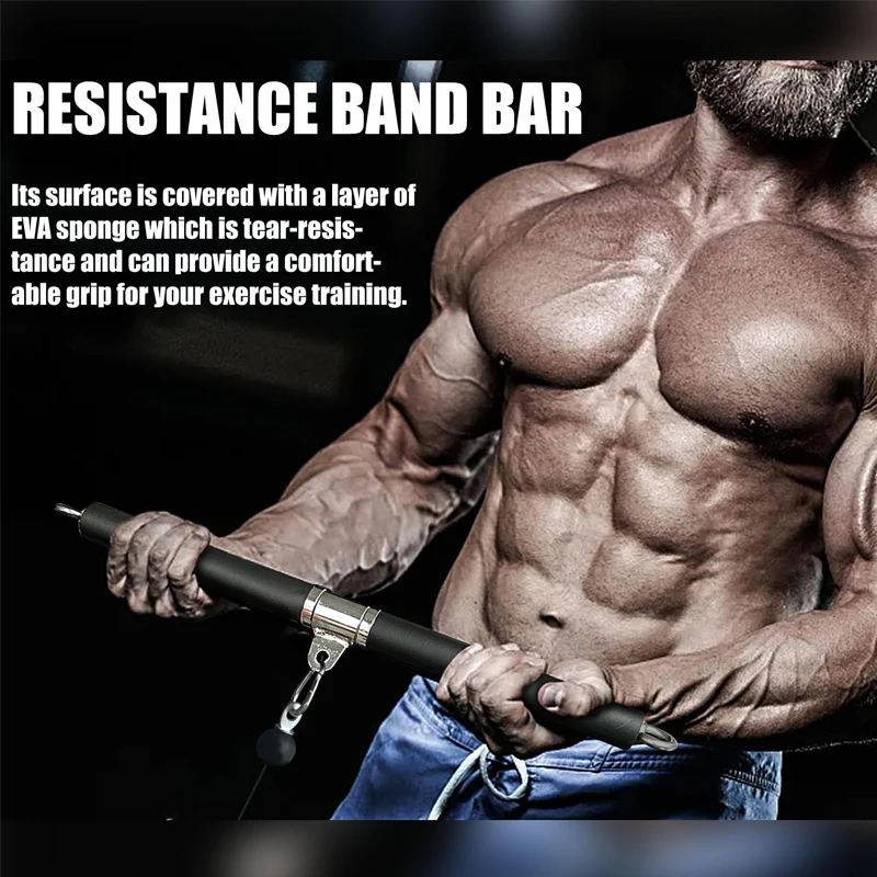 LAT Pulldown Bar Attachment – Straight Bar for Cables & Bands