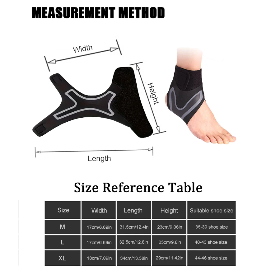 Ankle Brace Compression Sleeve – Adjustable Ankle Support for Sprains - color options