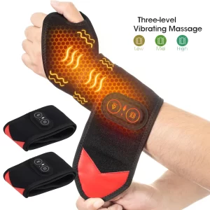 Heated Wrist Massager – Vibration & Heat Pad for Carpal Tunnel & Tendon Relief
