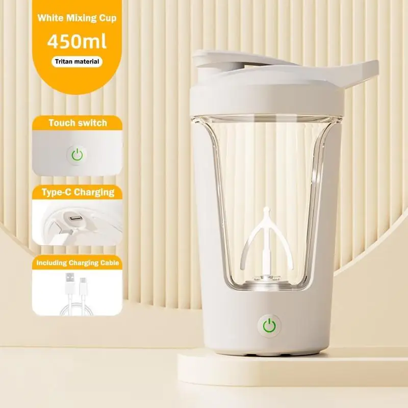 Electric Protein Shaker Bottle 15oz – USB Rechargeable Vortex Mixer, BPA-Free Tritan - alternate view