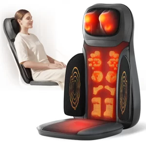 Shiatsu Neck & Back Massager with Heat – Chair Seat Cushion