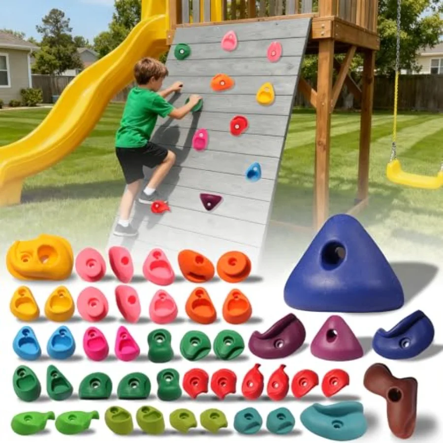 Rock Climbing Holds Set – Wall Grips Kit for Indoor & Outdoor Climbing Walls - view 11