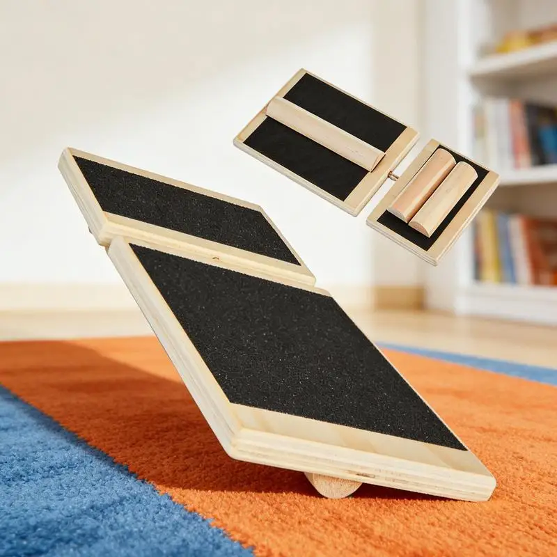 Wooden Wobble Balance Board – Ankle & Foot Strengthening Trainer for Adults - alternate view