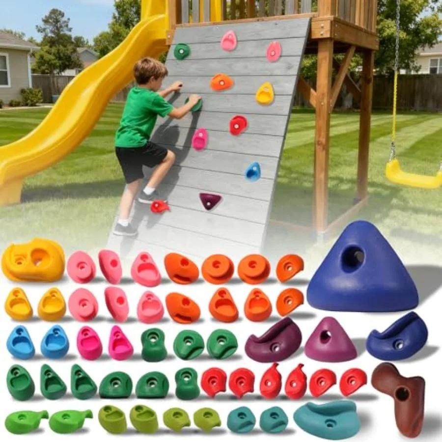 Rock Climbing Holds Set – Wall Grips Kit for Indoor & Outdoor Climbing Walls - packaging