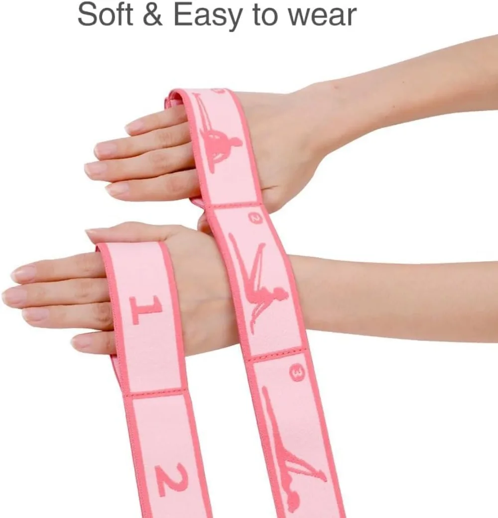 8-Loop Stretching Straps – 2pc Adjustable Yoga Flexibility Set - size and dimensions