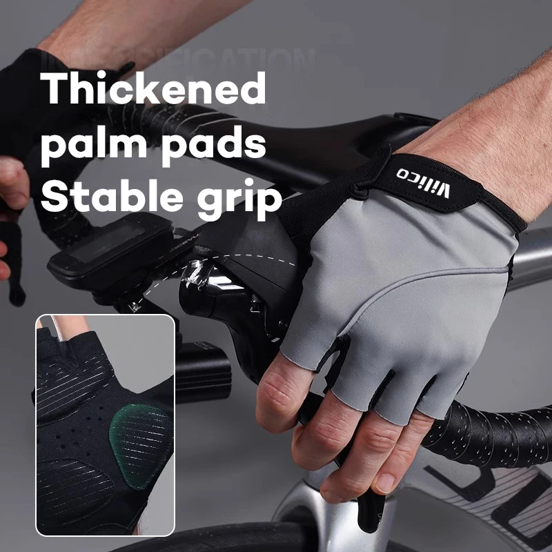 Cycling Bike Gloves Half Finger Shockproof Breathable MTB Mountain Bicycle Sports - size and dimensions