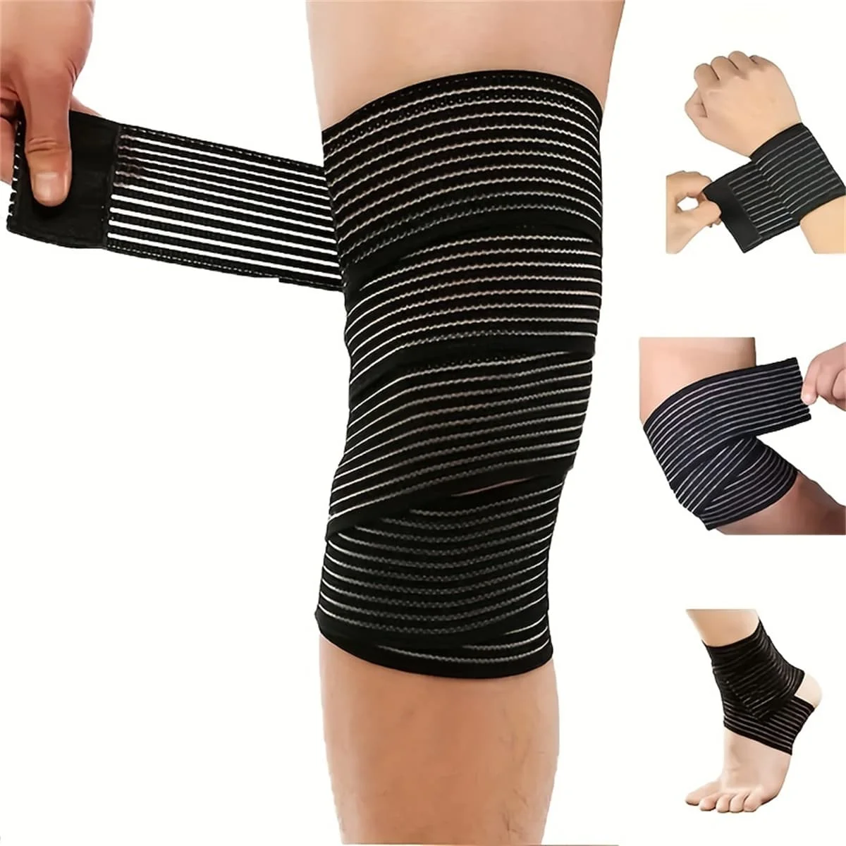 Self-Adhesive Knee Strap – Elastic Anti-Sprain Support Wrap - alternate view
