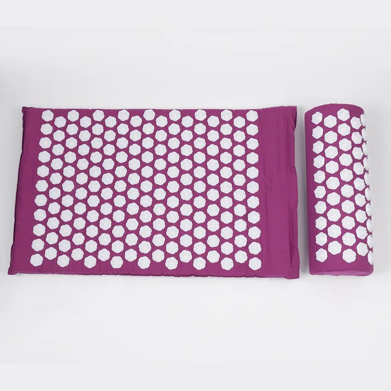 Acupressure Mat & Pillow Set – 3pc Non-Slip Mat for Back Tension & Relaxation - in use