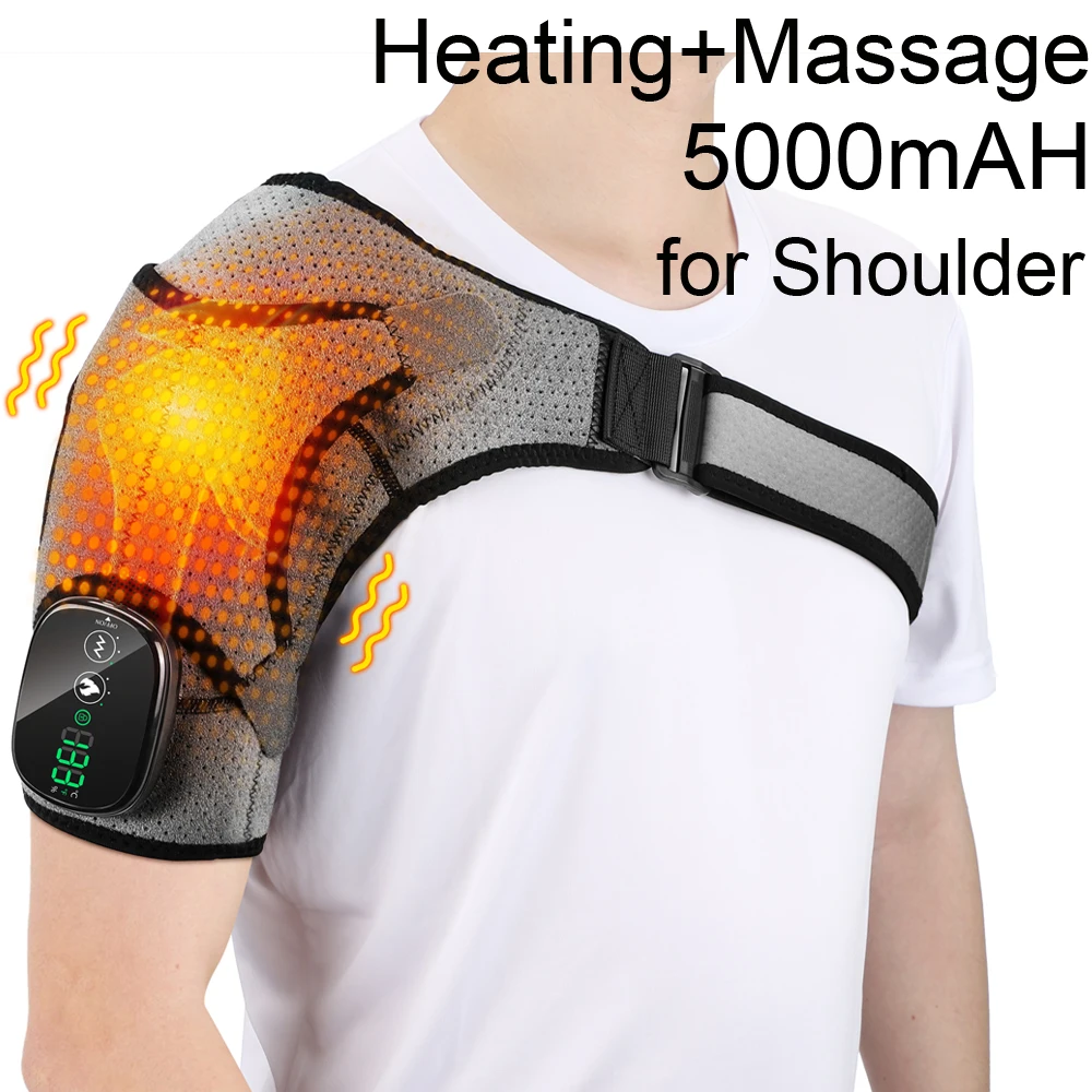 Electric Shoulder Massager with Heat – Vibration Heated Shoulder Wrap - view 11