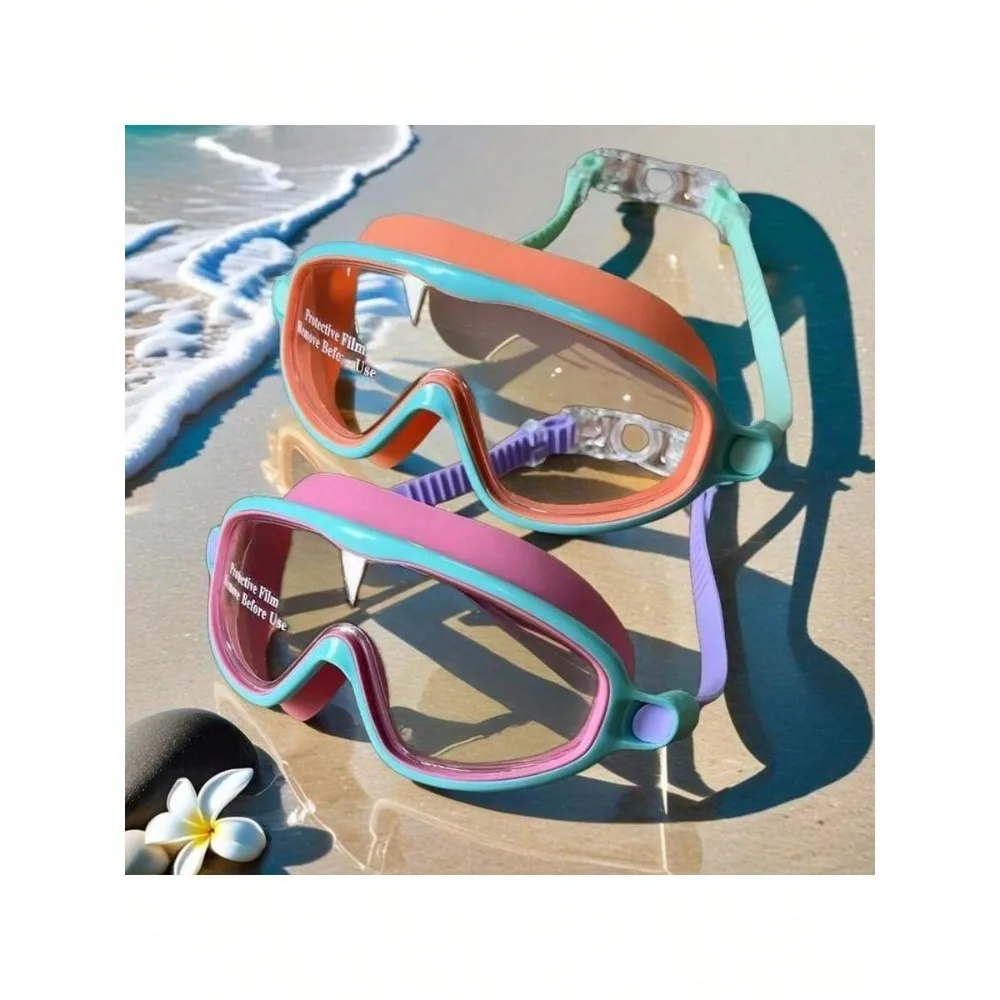 Kids Swim Goggles 2-Pack – Anti-Fog, Anti-UV, Wide Vision, No-Leak - size and dimensions