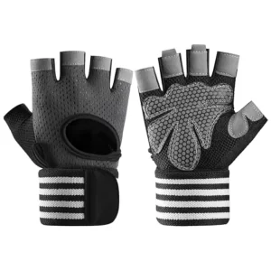 Workout Gloves with Wrist Wrap – Breathable Padded Weight Lifting Gloves