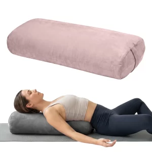 Round Yoga Bolster Pillow - Firm Support Cushion for Restorative Yoga