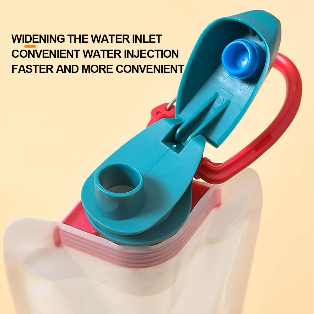 Outdoor Cycling Sports Water Bottle Mountaineering Portable Cup PE Plastic Folding - close-up detail