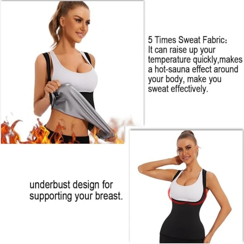 Sauna Suit Tank Top – Women’s Sweat Vest & Compression Workout Top - packaging