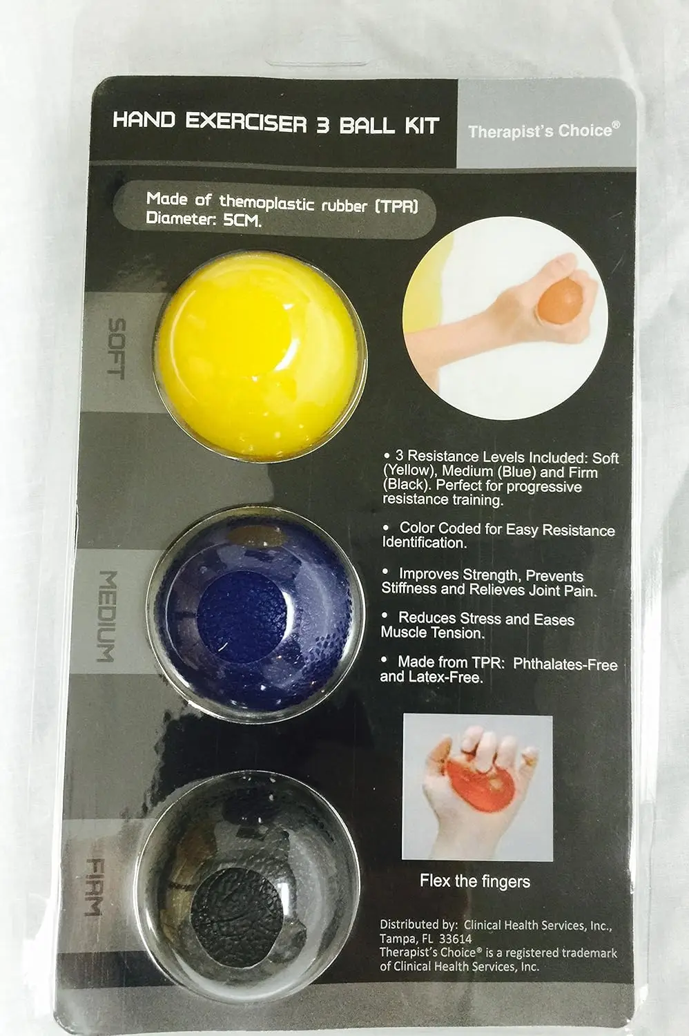Hand Therapy Ball Kit – 3 Colour-Coded Resistance Levels