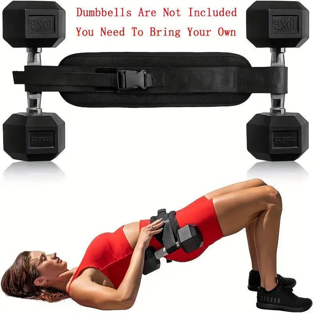 Adjustable Weighted Waist Belt – Hip Shaping & Home Workout Belt - detail view