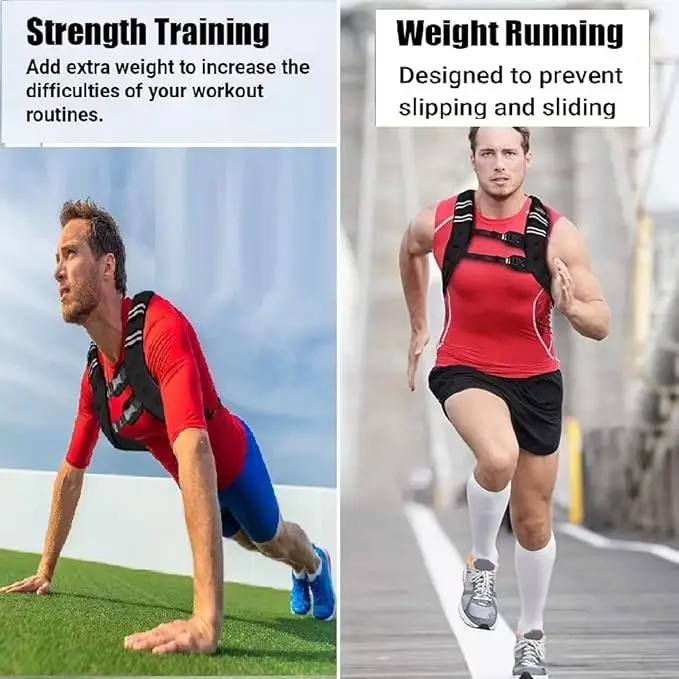 Weighted Vest 12–30lb – Adjustable Weight Vest for Walking, Running & Strength Training - in use
