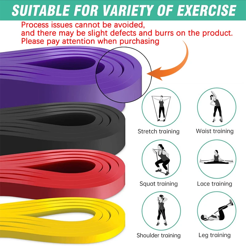 Yoga Resistance Loop Band – Elastic Stretching Band for Hips, Squats & Glutes - in use