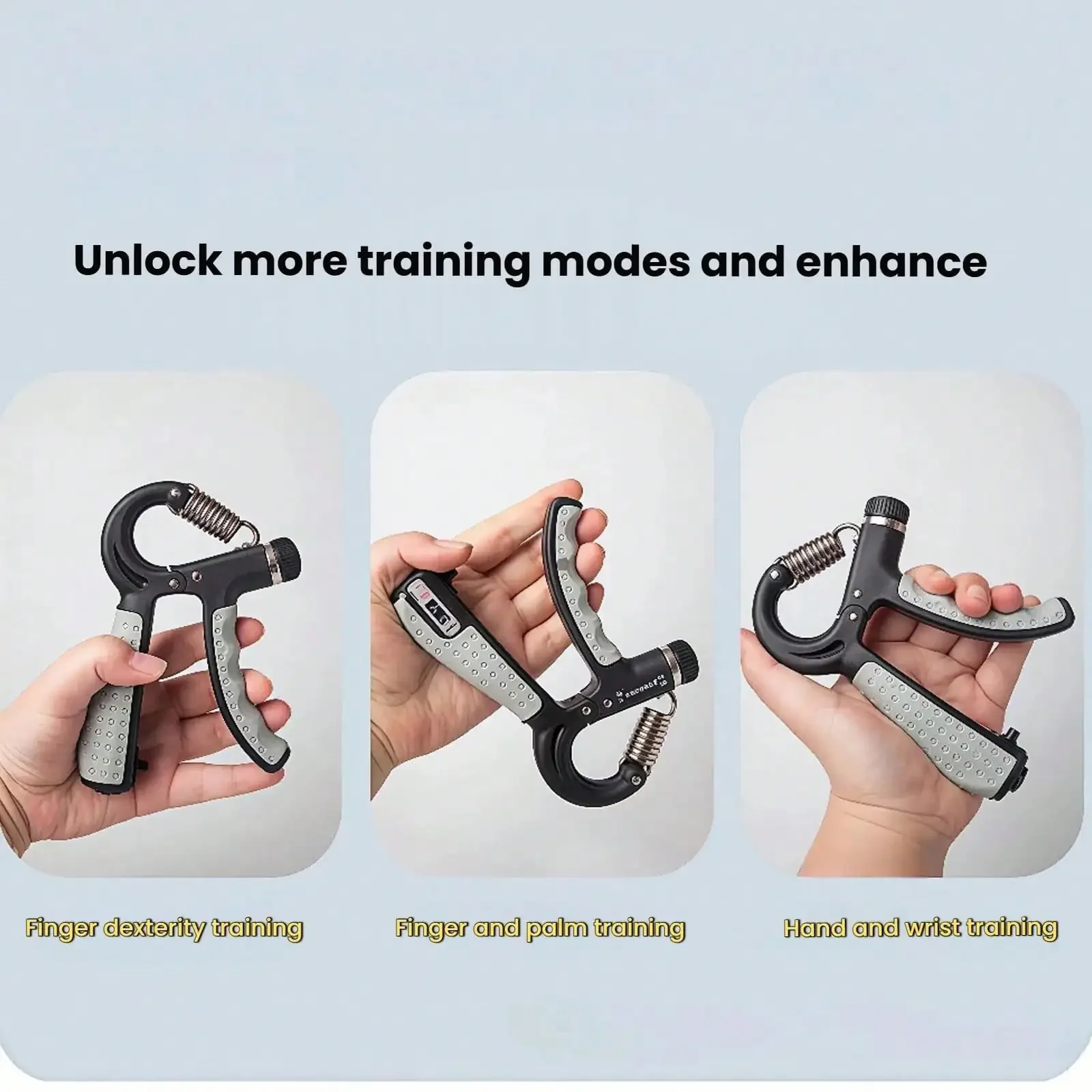 Adjustable Hand Grip Strengthener with Counter – Forearm & Finger Trainer - close-up detail